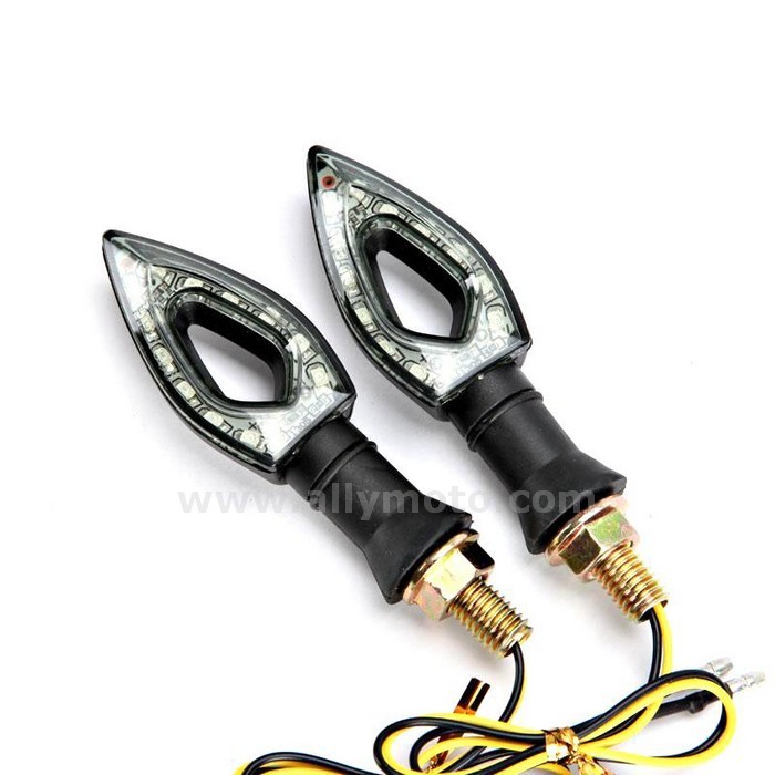 29 Front Rear Turn Signal Light 12V Amber 12 Led Custom Flasher Lamp Honda Yamaha Suzuki